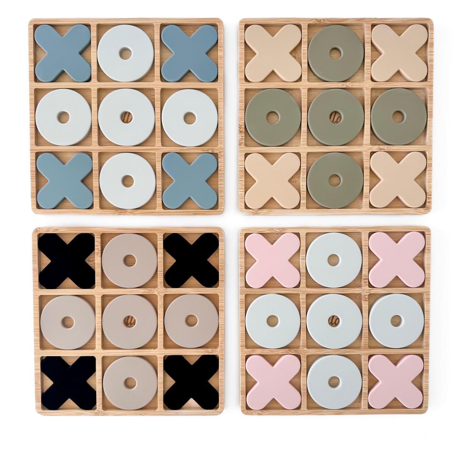 Silicone & Beechwood Tic Tac Toe