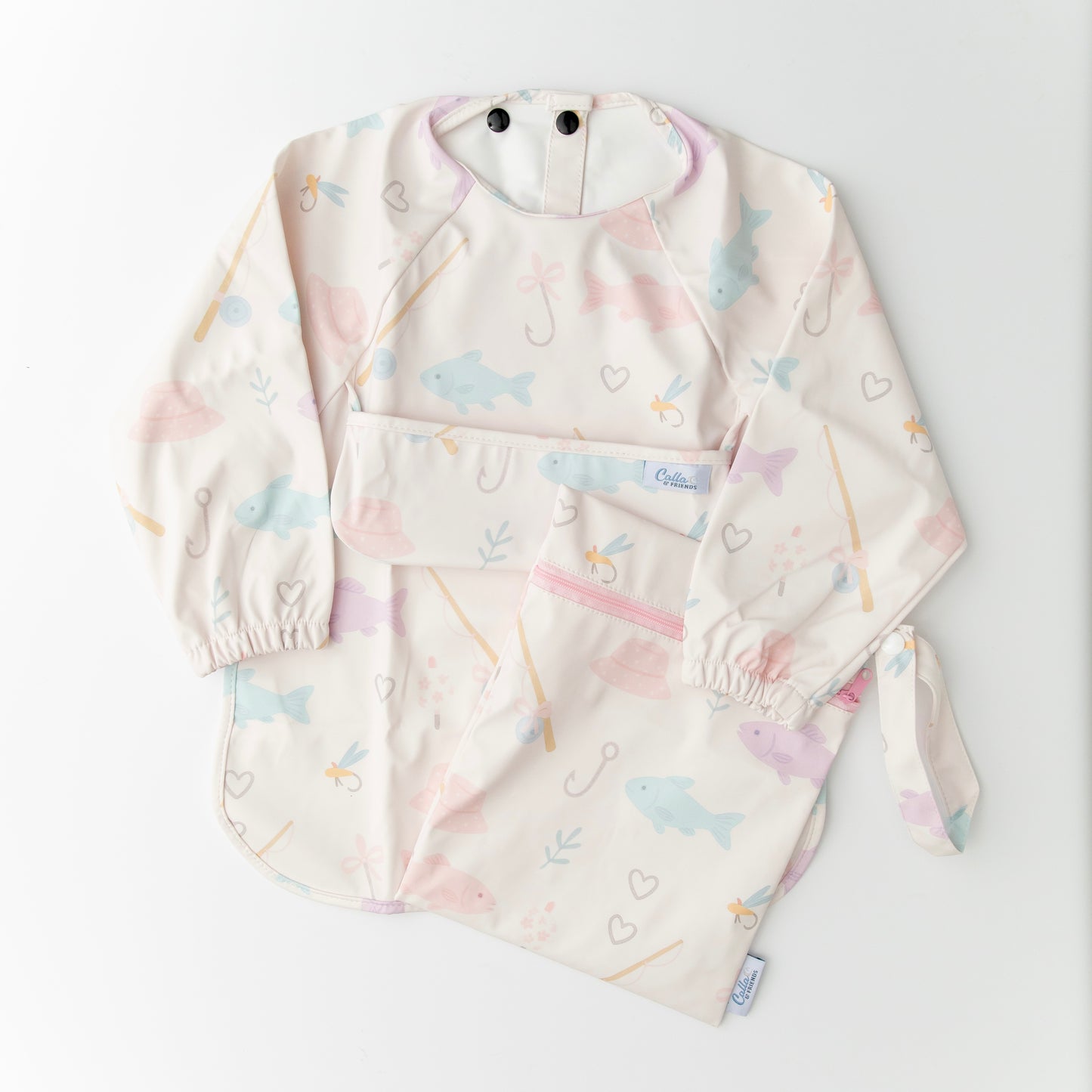 The Grayson Long Sleeve Bib - Lakeside Blooms