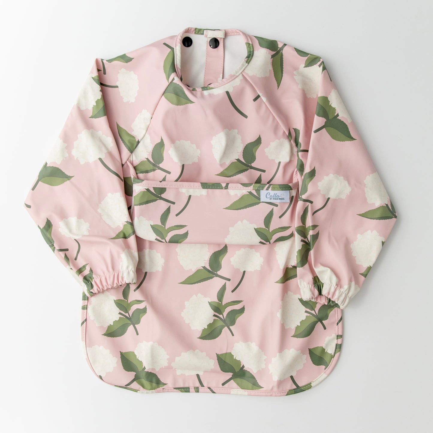 The Grayson Long Sleeve Bib - Hydrangeas