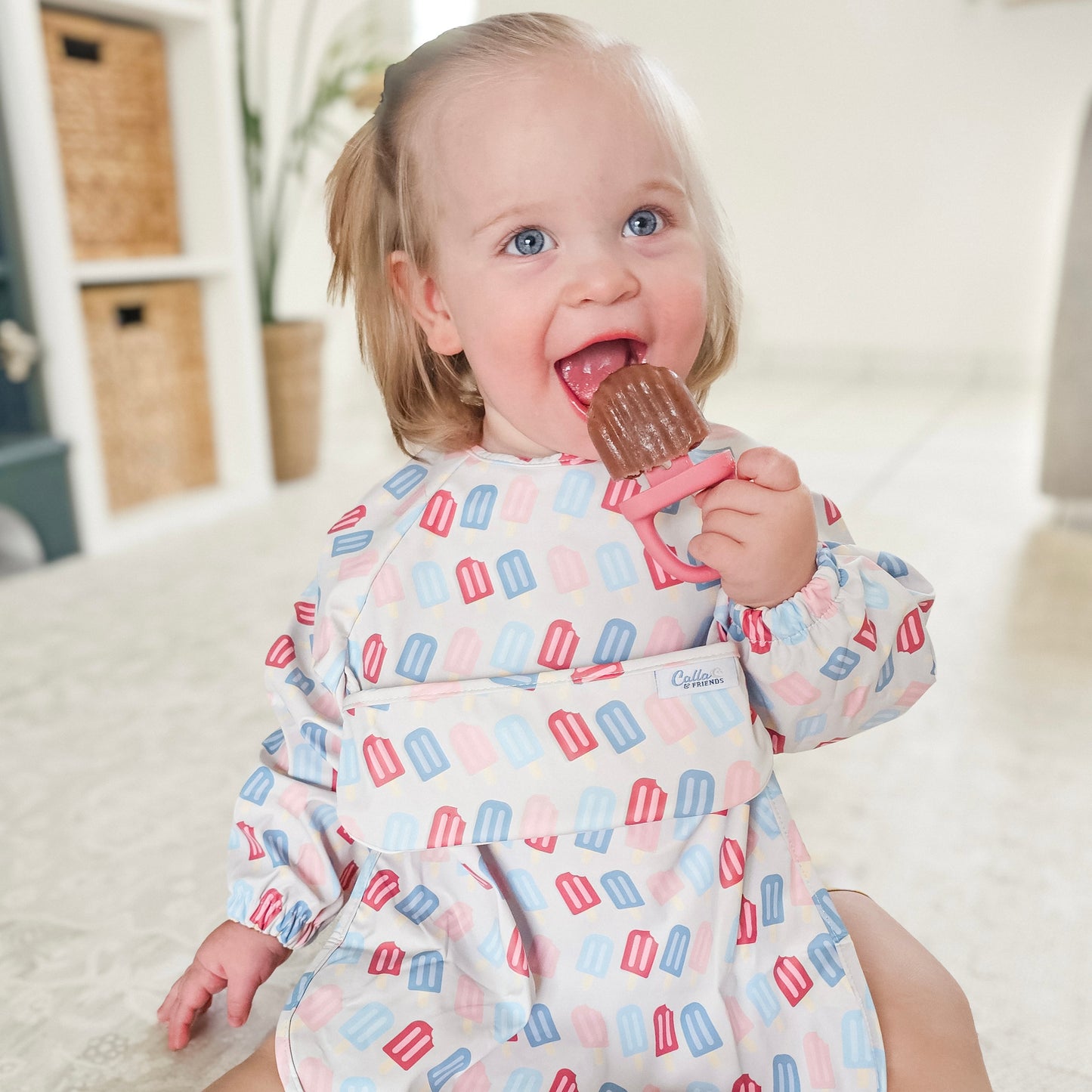 The Grayson Long Sleeve Bib - Popsicles