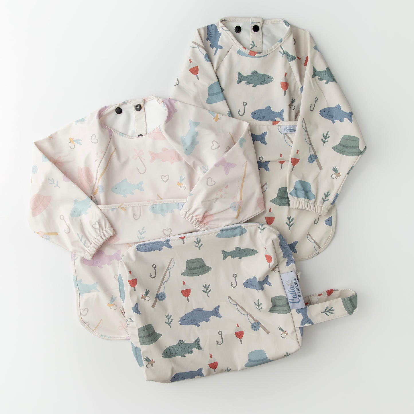 The Grayson Long Sleeve Bib - Lakeside Blooms