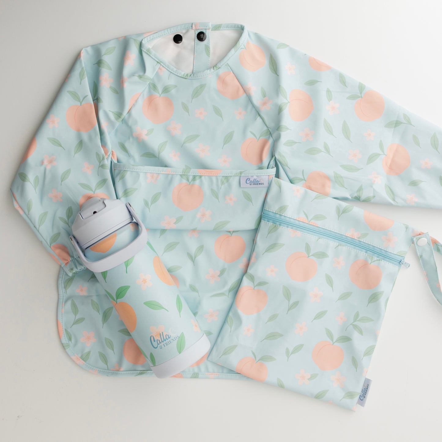 The Grayson Long Sleeve Bib - Peach Blossom
