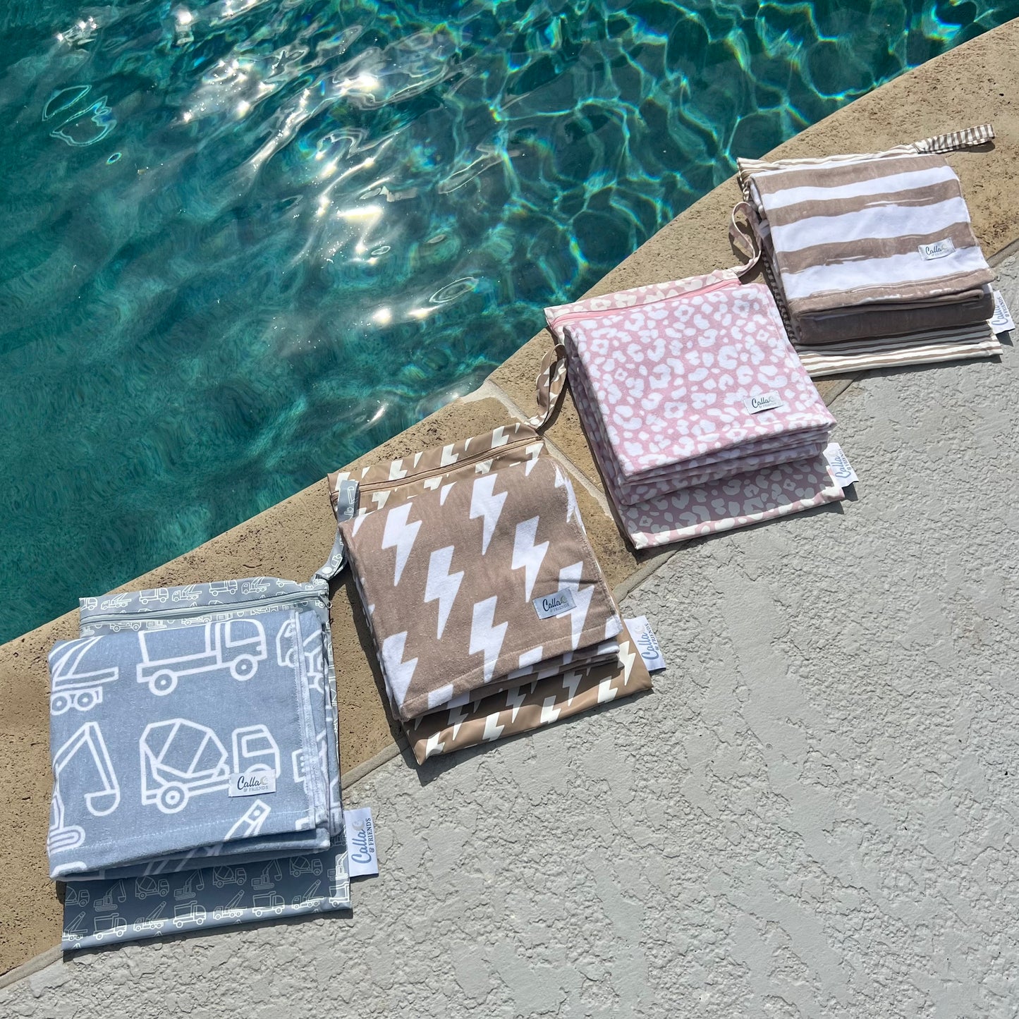 The Kenzie Beach Towel - Brush Stripes