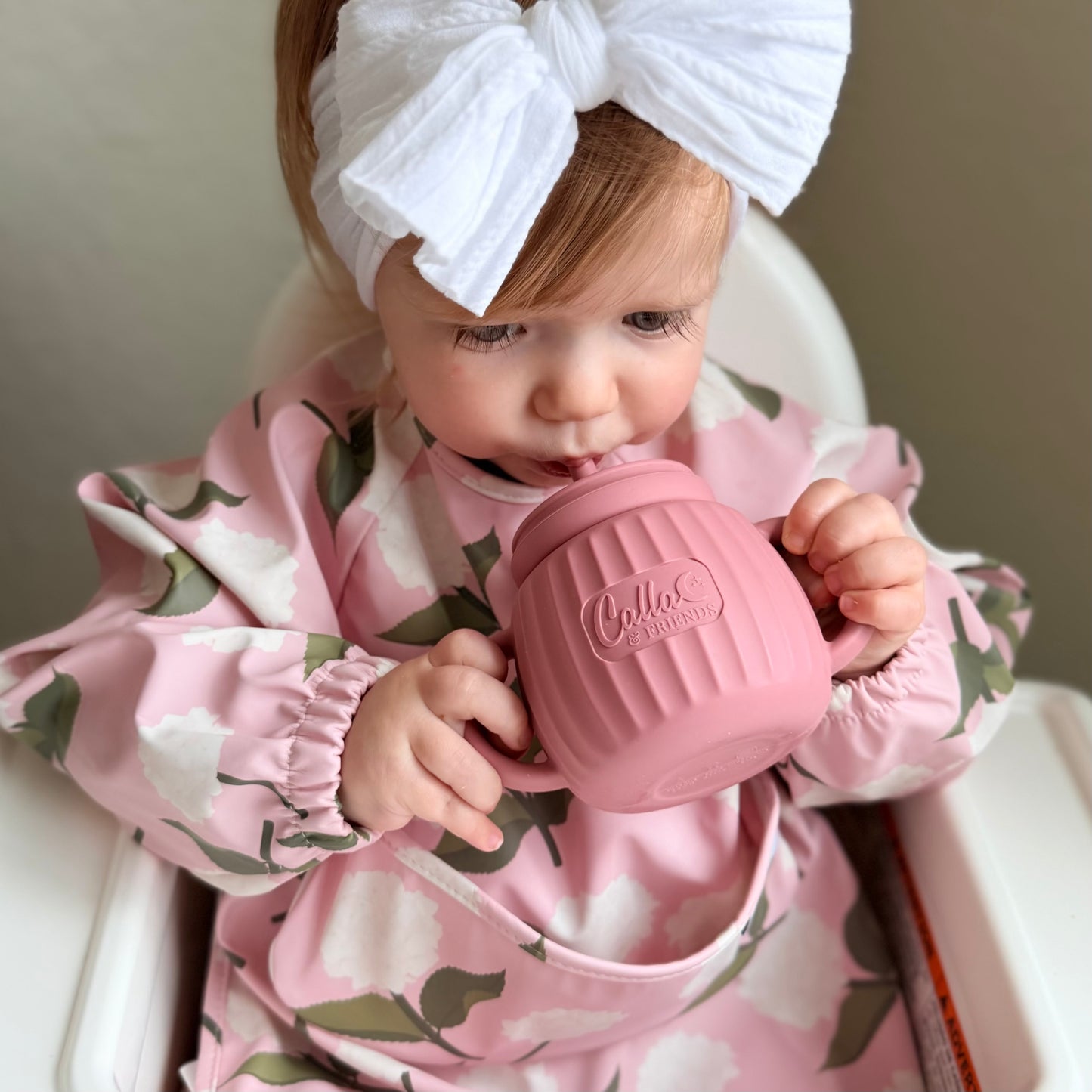 The Grayson Long Sleeve Bib - Hydrangeas