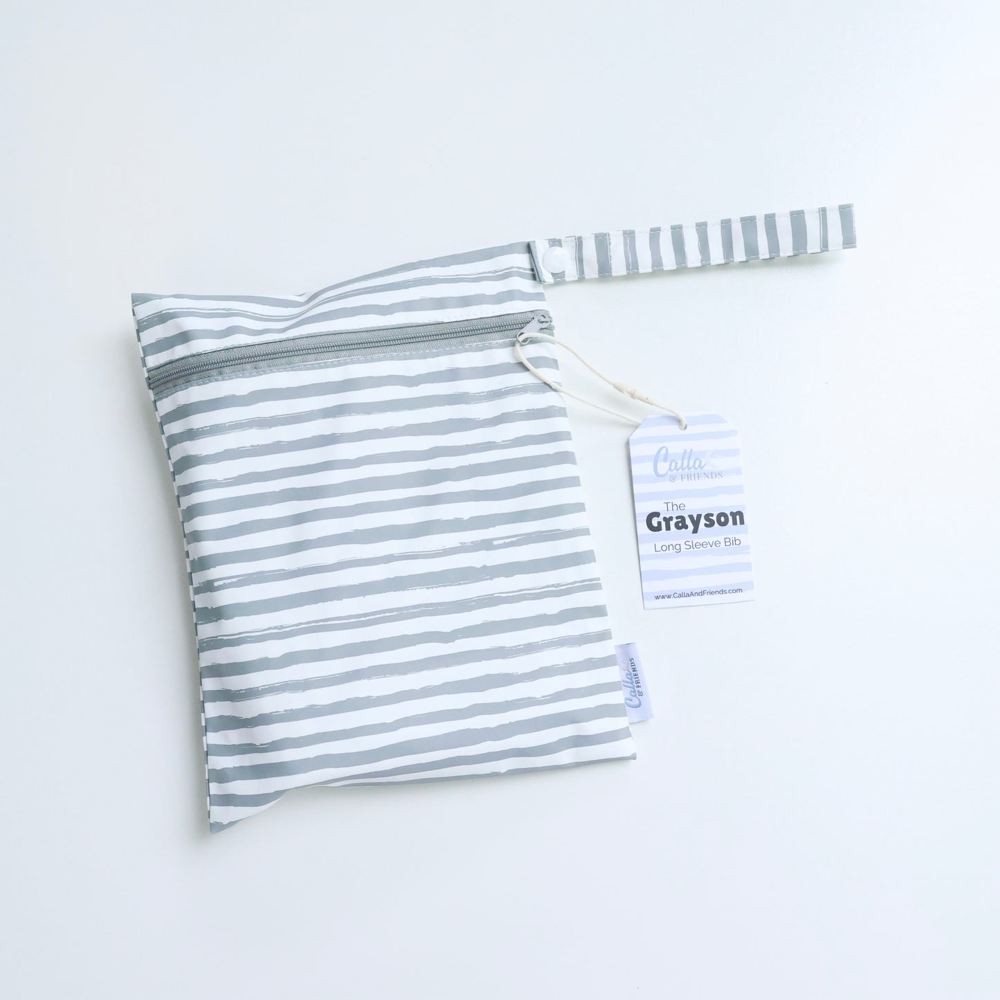 The Grayson Long Sleeve Bib - Brush Stripes