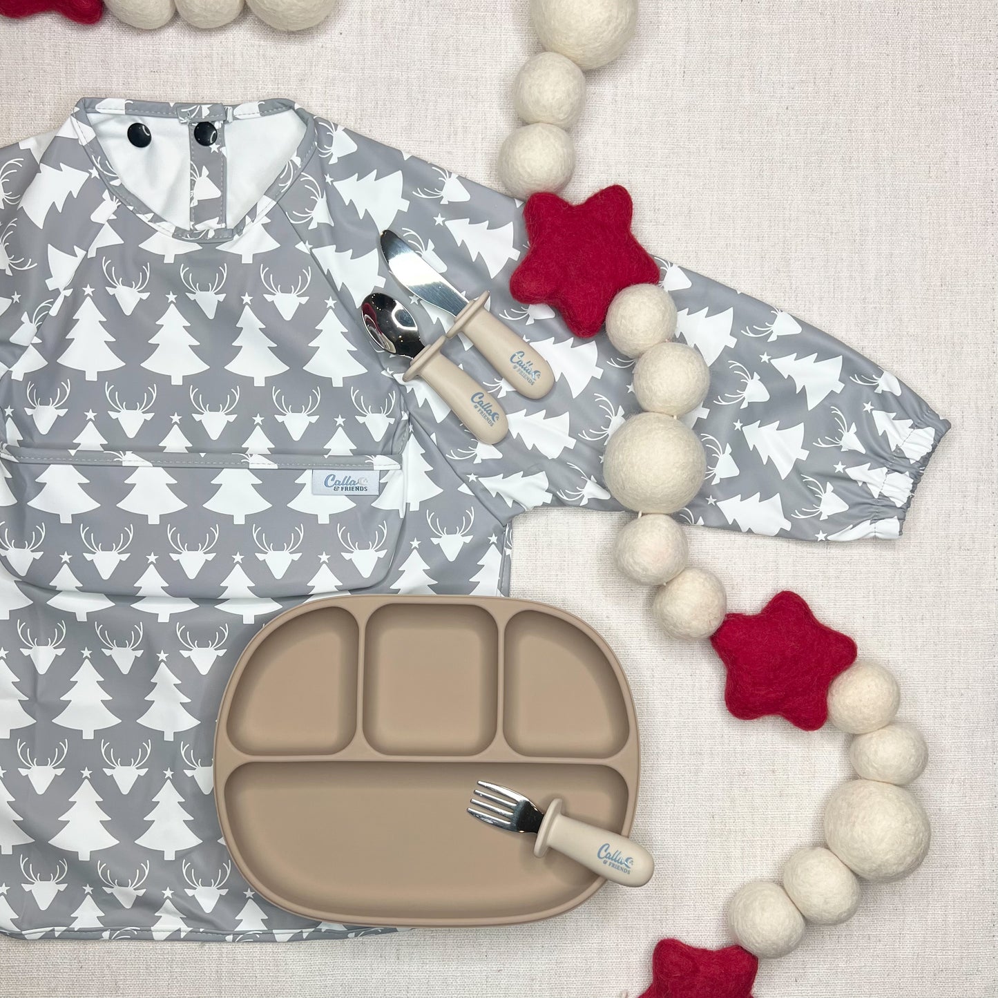 The Grayson Long Sleeve Bib - Limited Edition Antlers + Pines