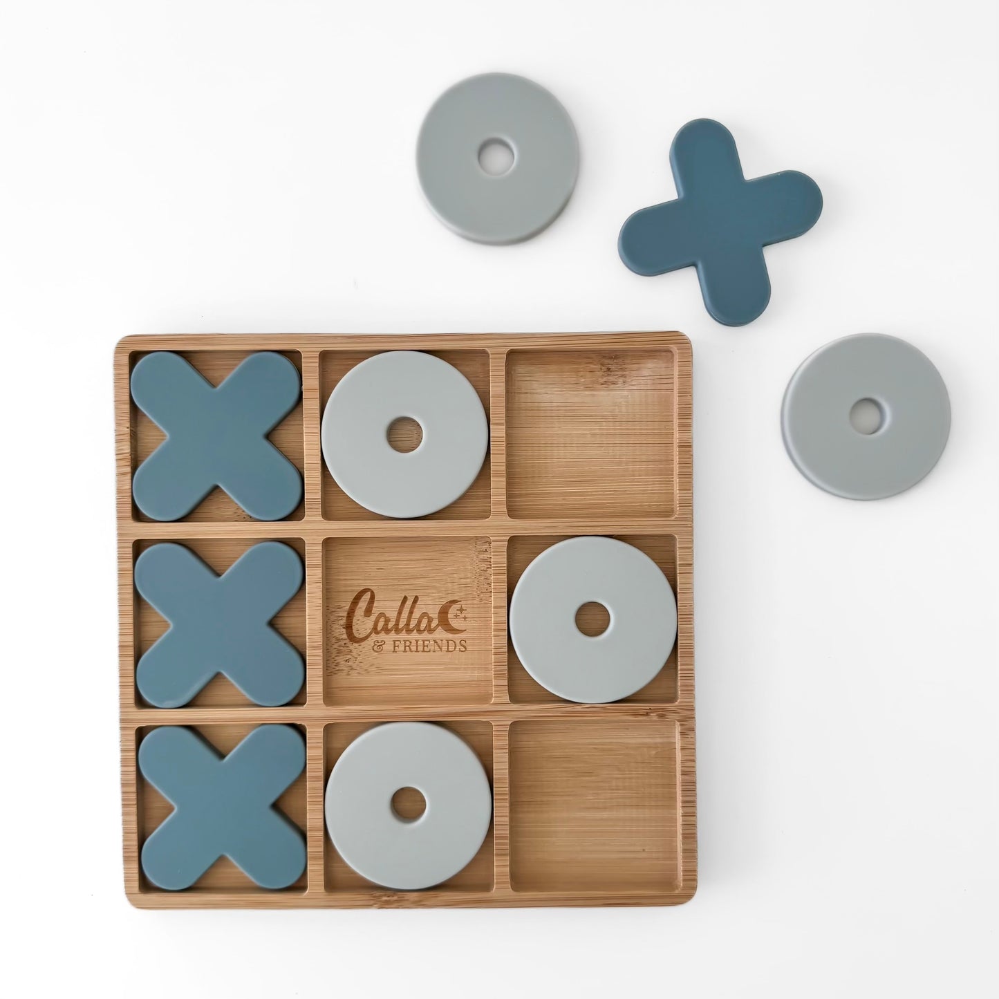 Silicone & Beechwood Tic Tac Toe