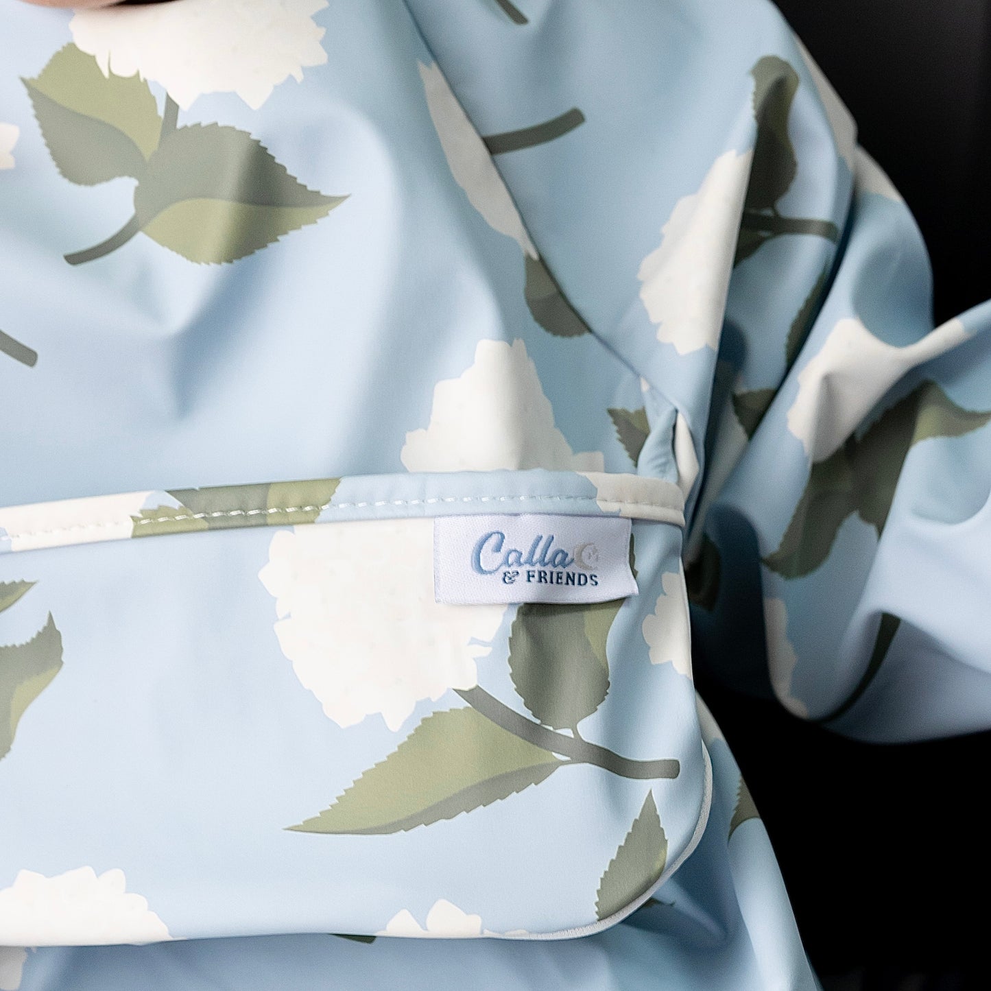 The Grayson Long Sleeve Bib - Hydrangeas
