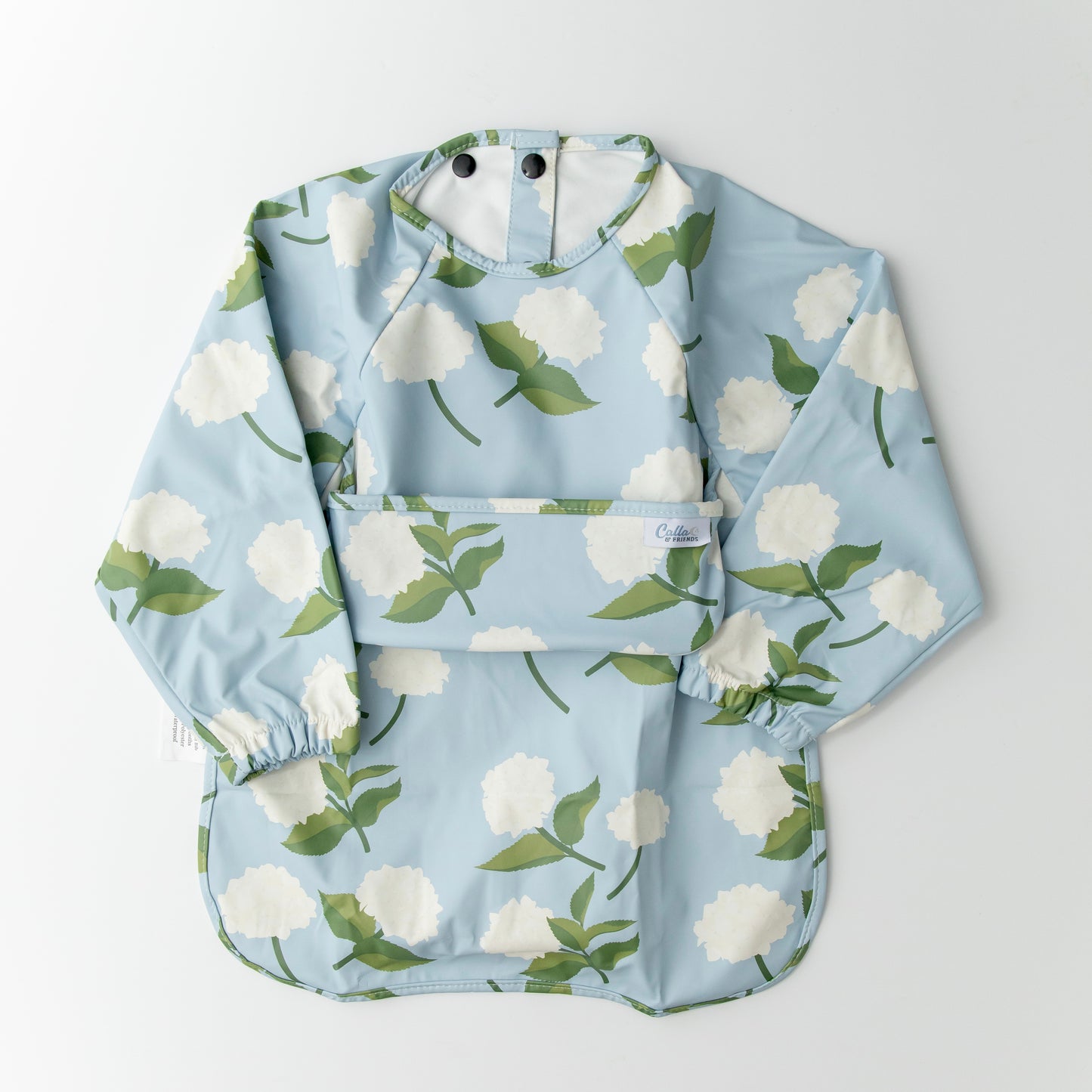 The Grayson Long Sleeve Bib - Hydrangeas