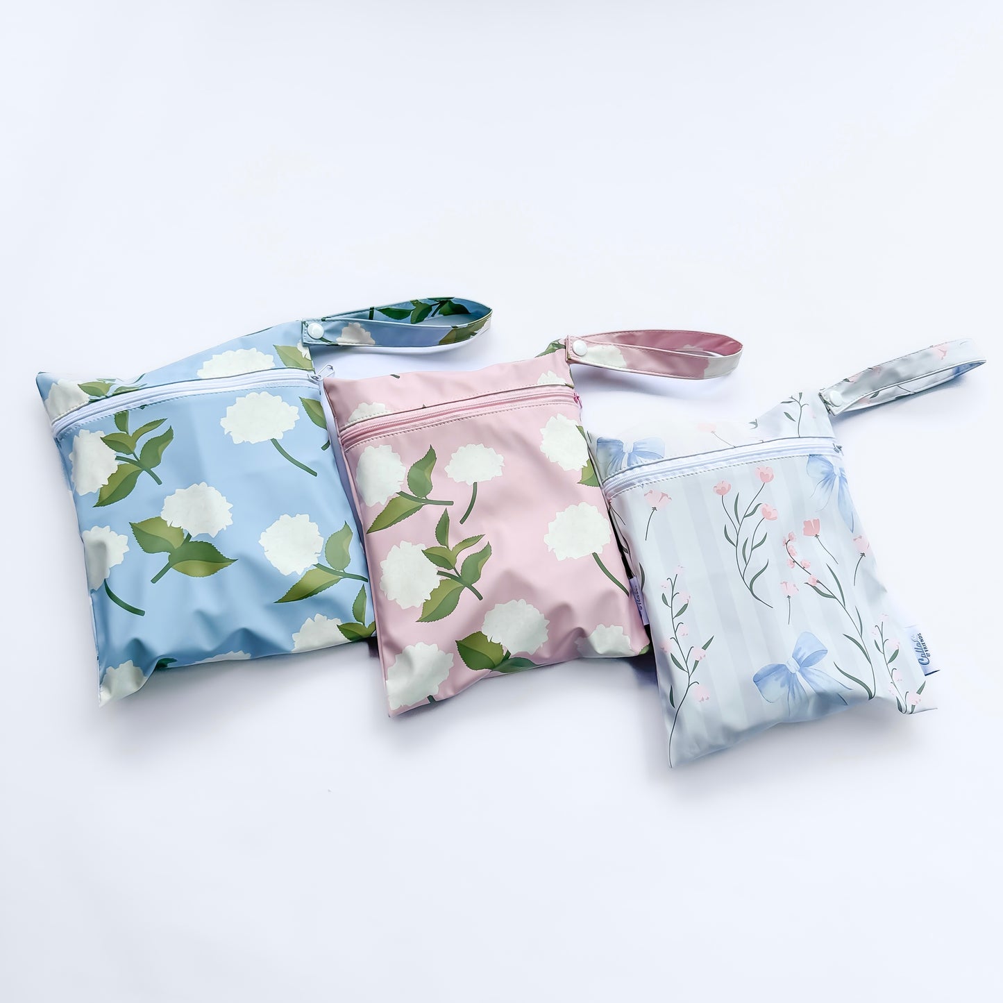 The Grayson Long Sleeve Bib - Hydrangeas