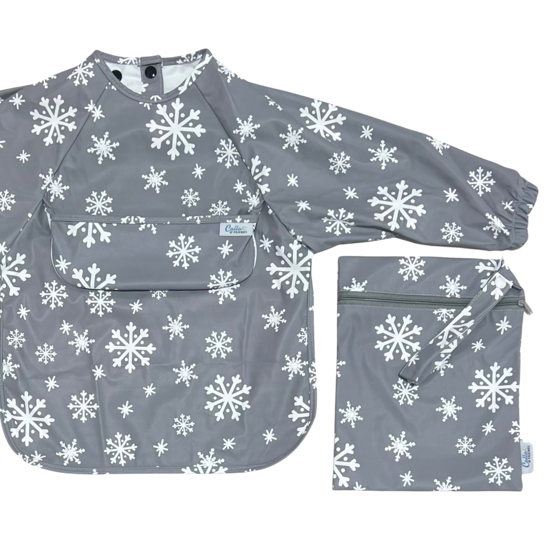 The Grayson Long Sleeve Bib - Limited Edition Snowflakes