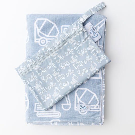 The Kenzie Beach Towel - Trucks & Diggers