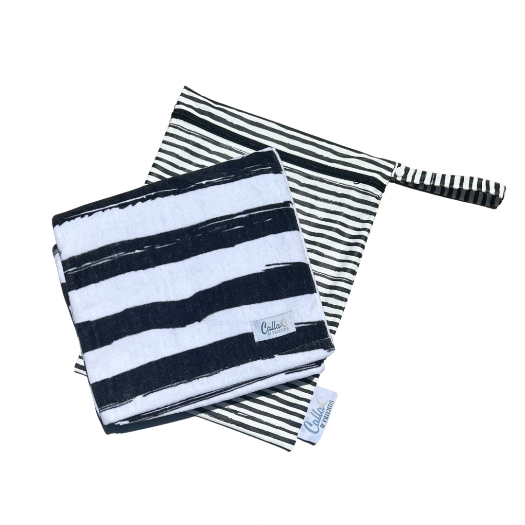 The Kenzie Beach Towel - Brush Stripes