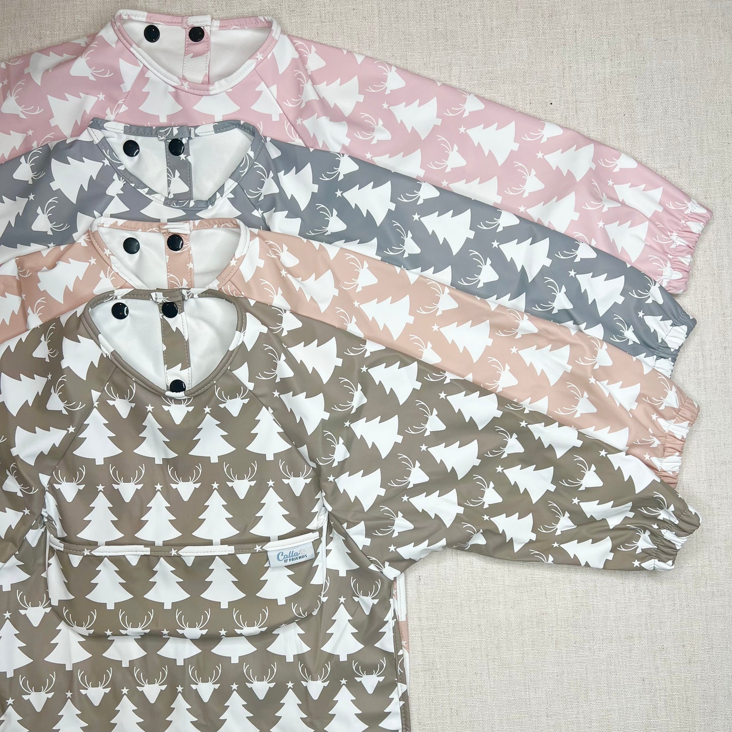 The Grayson Long Sleeve Bib - Limited Edition Antlers + Pines